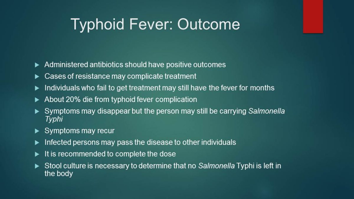 Typhoid Fever: Outcome