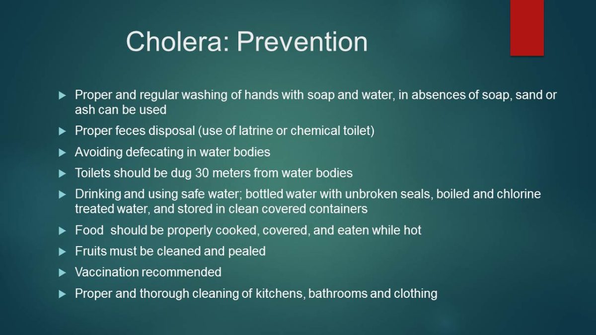 Cholera: Prevention