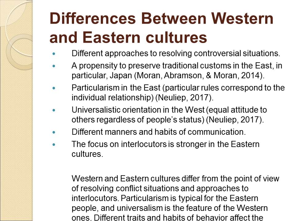 Differences Between Western and Eastern cultures