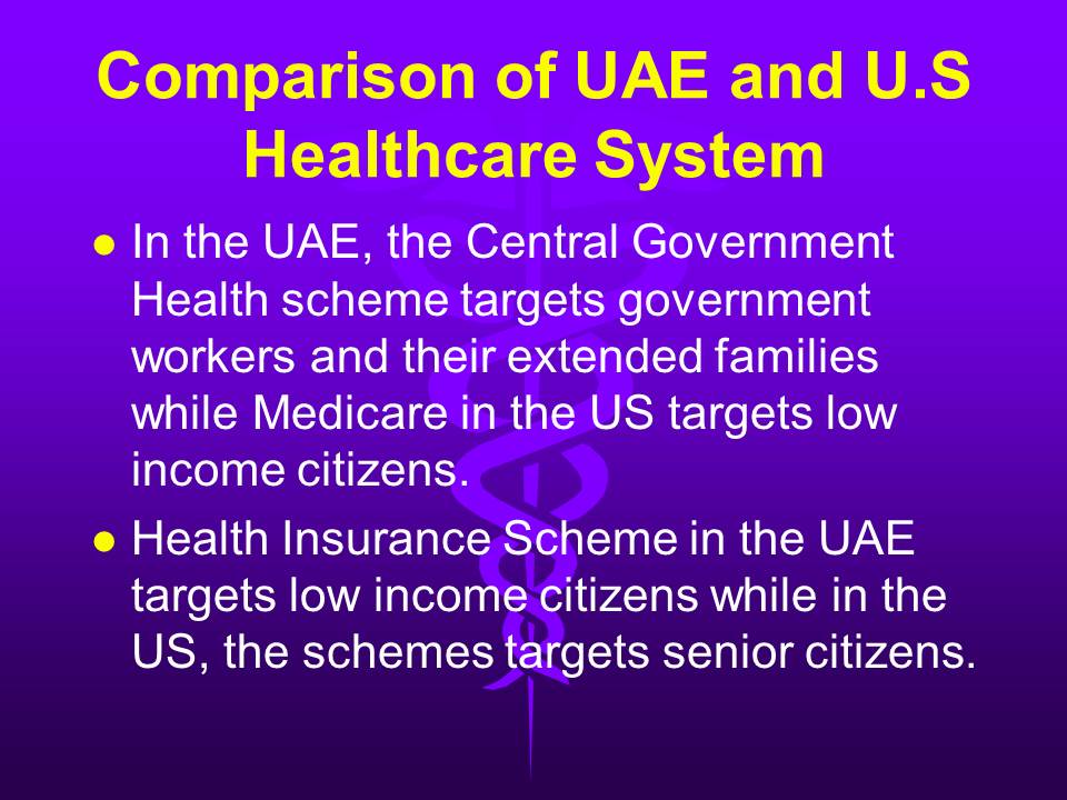 Comparison of UAE and U.S Healthcare System