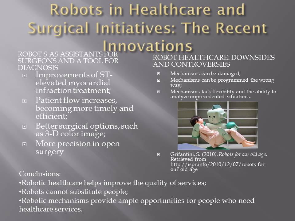 Robots in Healthcare and Surgical Initiatives: The Recent Innovations