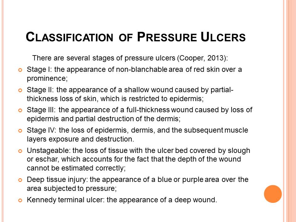 Classification of Pressure Ulcers