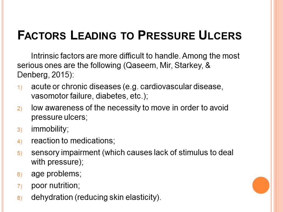 Factors Leading to Pressure Ulcers