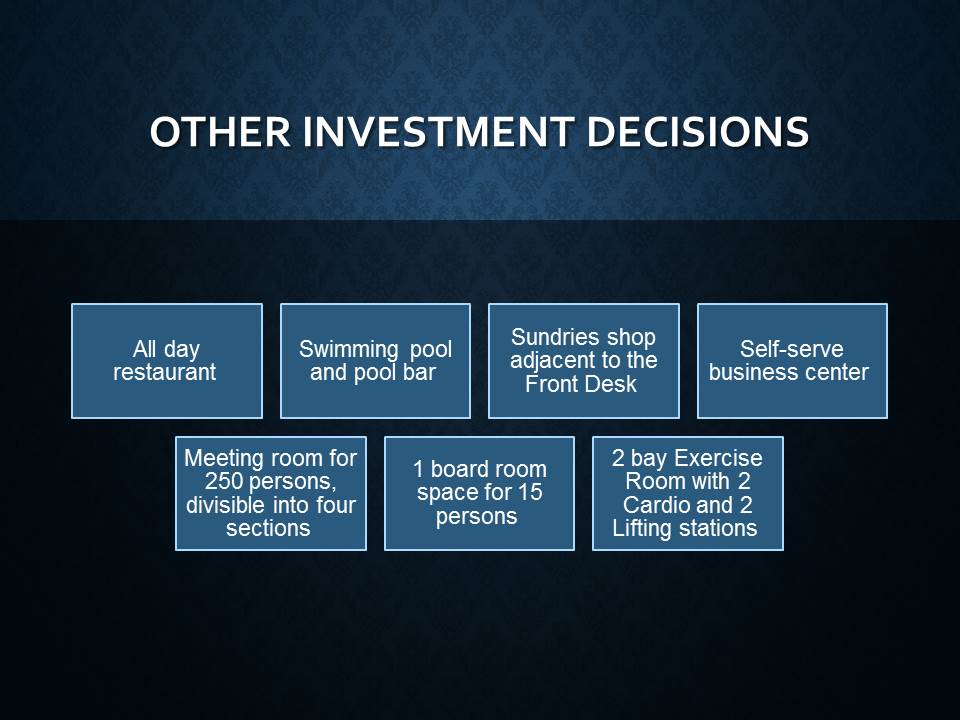Other investment decisions