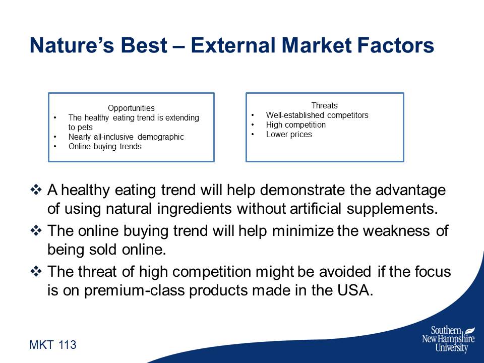 Nature’s Best – External Market Factors