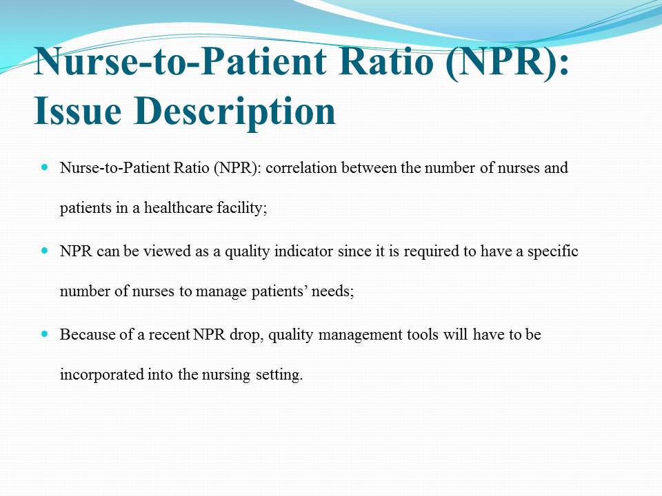 Nurse-to-Patient Ratio (NPR): Issue Description