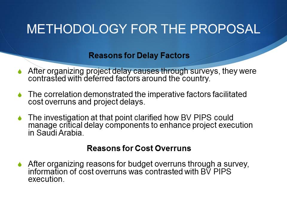 Methodology for the Proposal