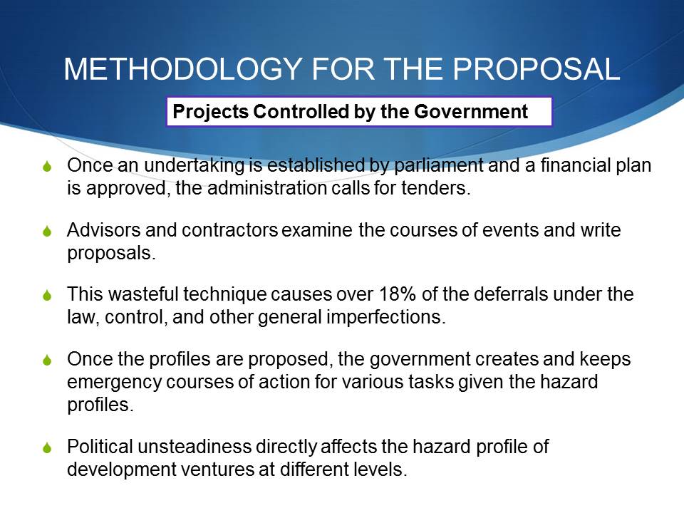 Methodology for the Proposal