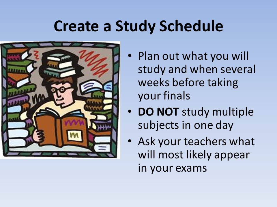 Create a Study Schedule