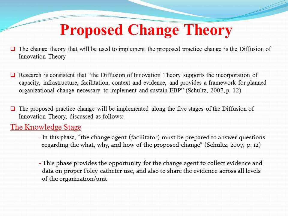 Proposed Change Theory