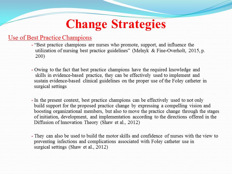 Change Strategies