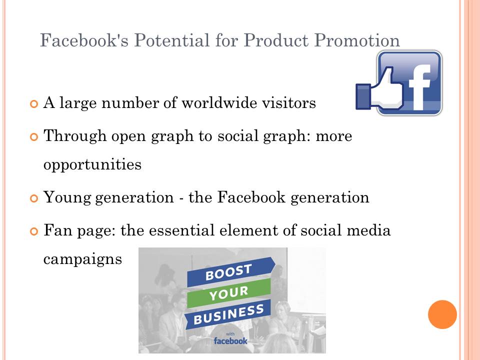 Facebook's Potential for Product Promotion