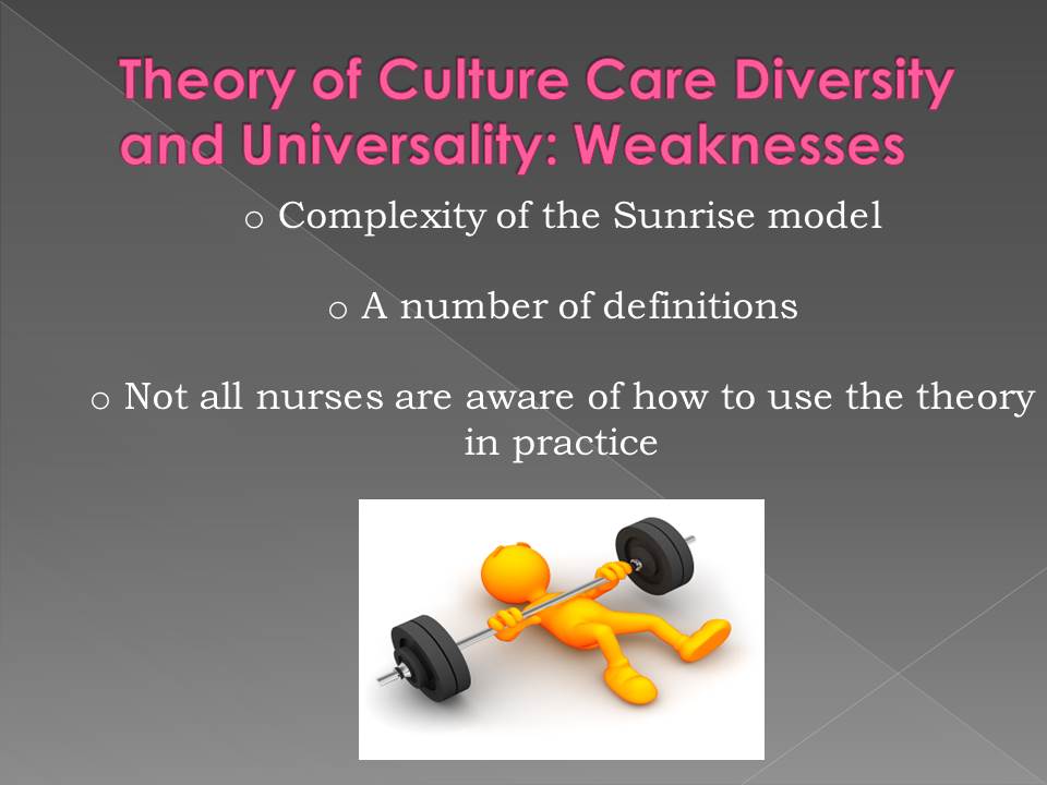 Theory of Culture Care Diversity and Universality: Weaknesses