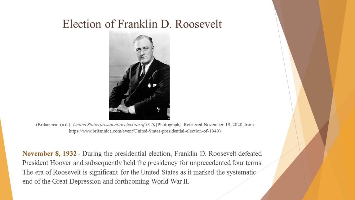 Election of Franklin D. Roosevelt