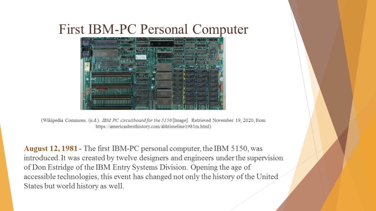 First IBM-PC Personal Computer