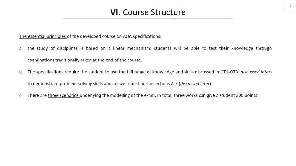 Course Structure