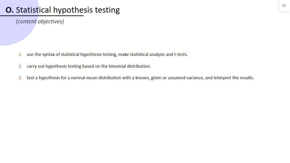 Statistical hypothesis testing