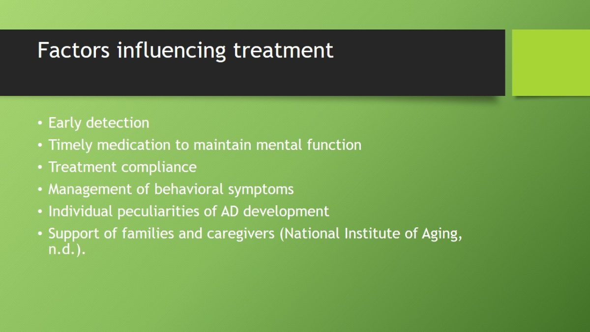 Factors influencing treatment