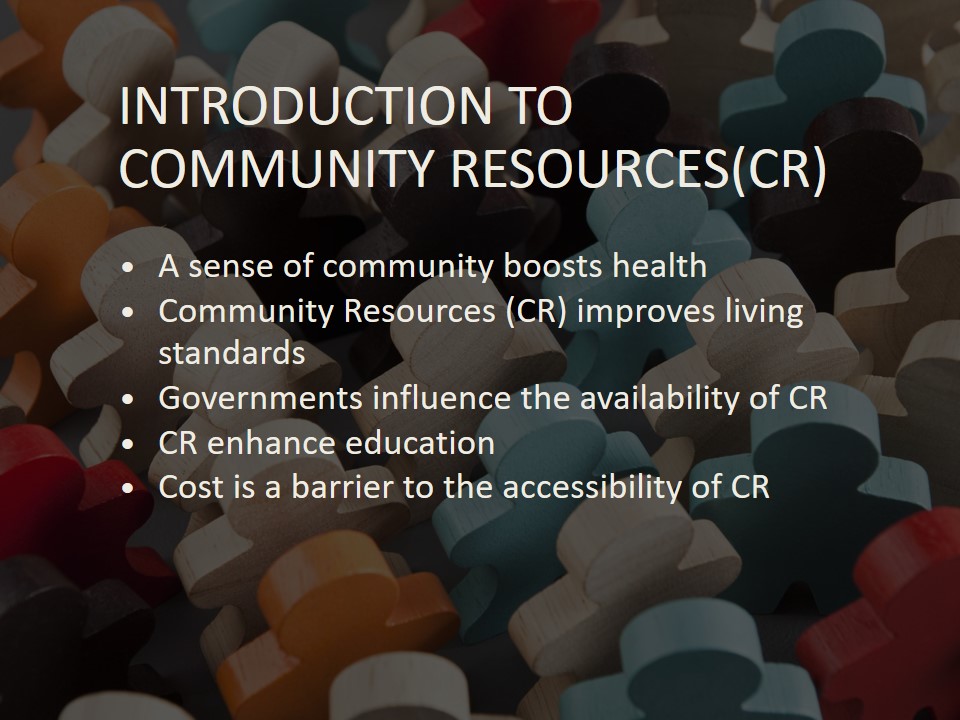 Introduction to Community Resources(CR)