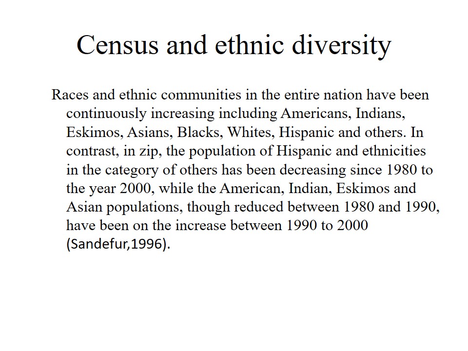 Census and ethnic diversity