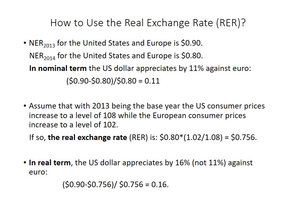 How to Use the Real Exchange Rate (RER)?