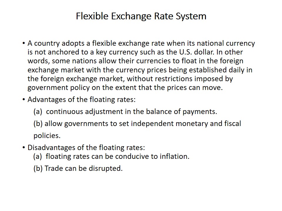 Flexible Exchange Rate System