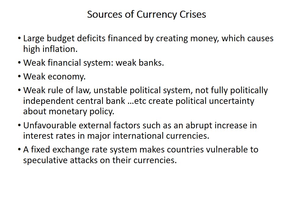 Sources of Currency Crises