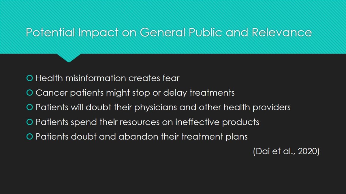 Potential Impact on General Public and Relevance