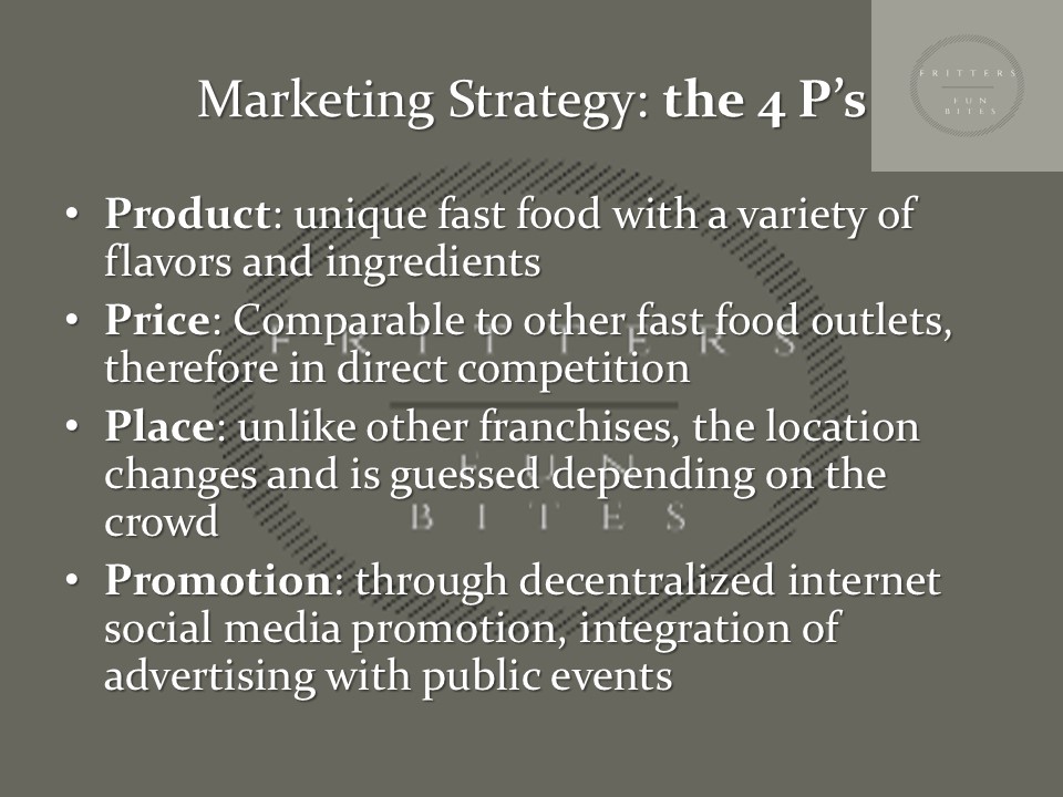 Marketing Strategy: the 4 P’s