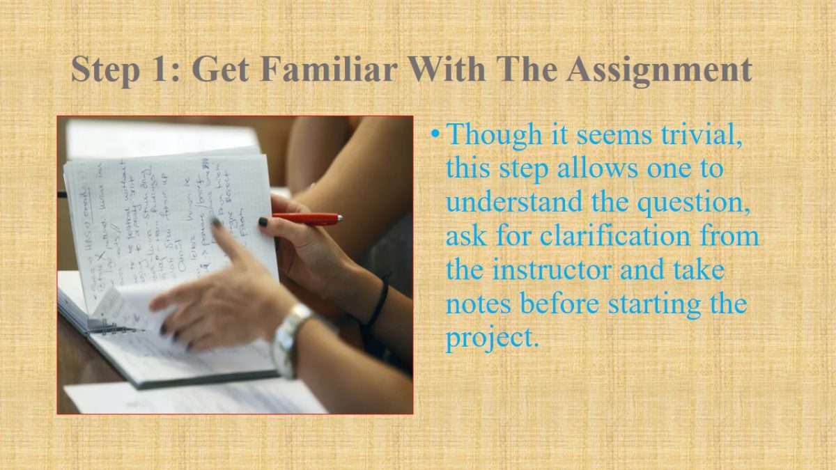 Get Familiar With The Assignment