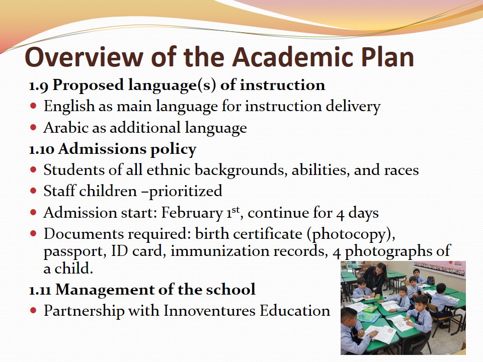 Overview of the Academic Plan