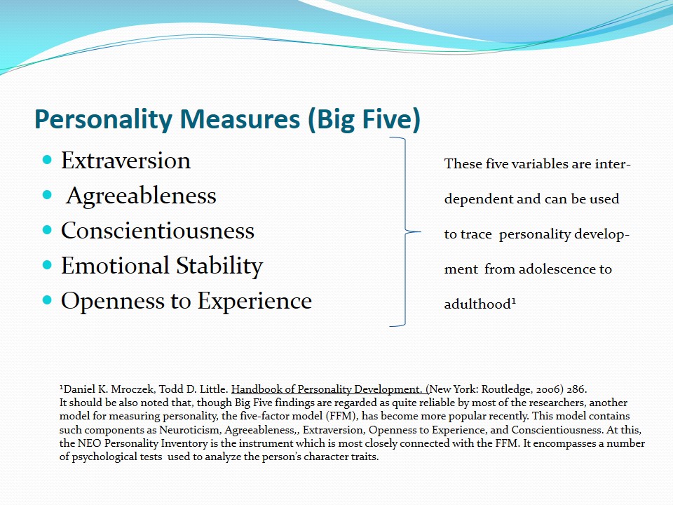 Personality Measures (Big Five)
