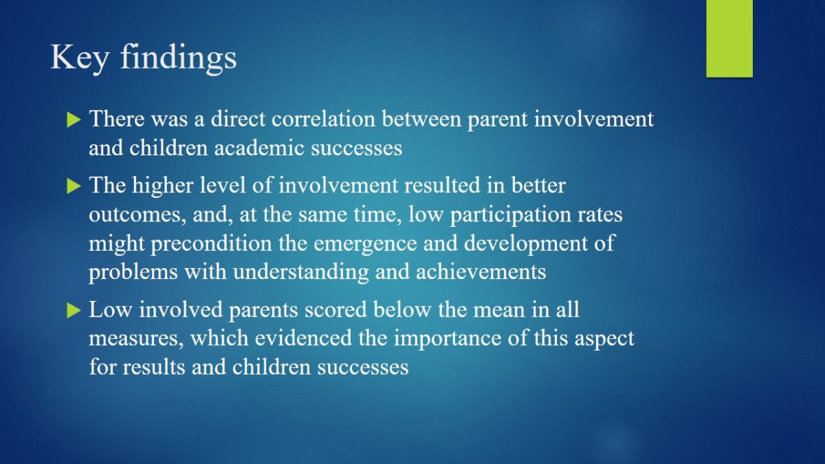 Parent Involvement and Student Achievement