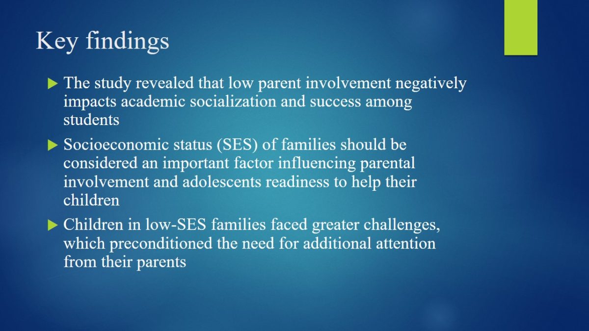 Parent Involvement and Student Achievement