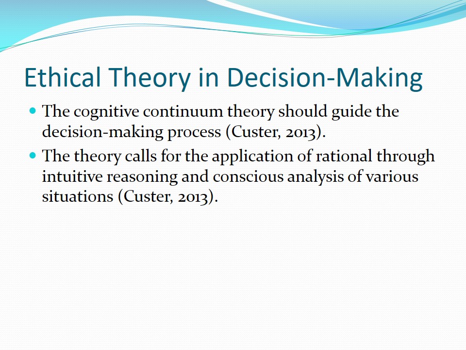 Ethical Theory in Decision-Making