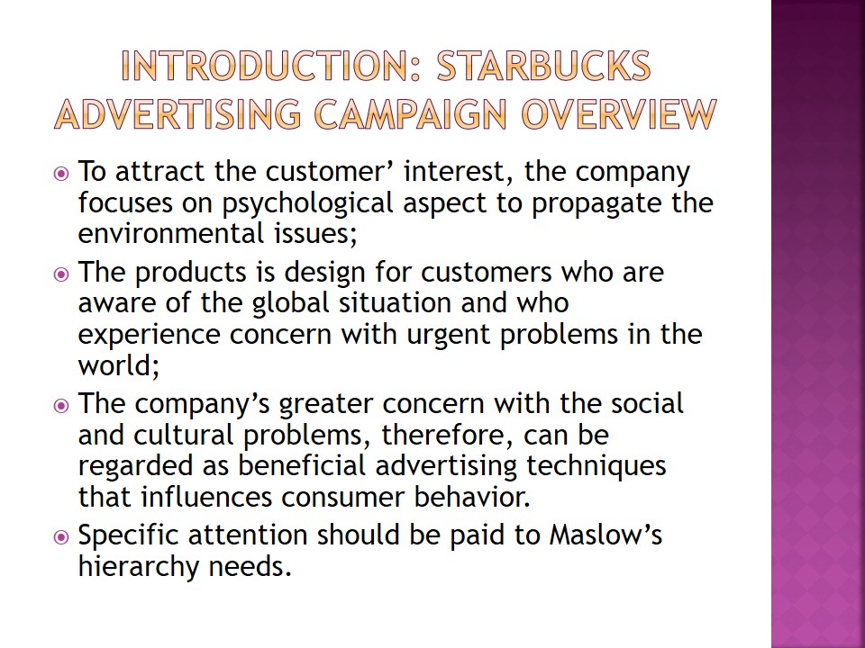 Introduction: Starbucks Advertising Campaign overview