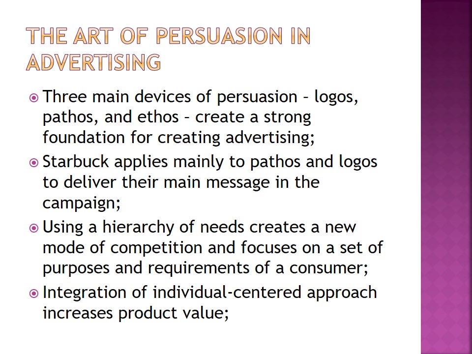 The art of Persuasion in Advertising