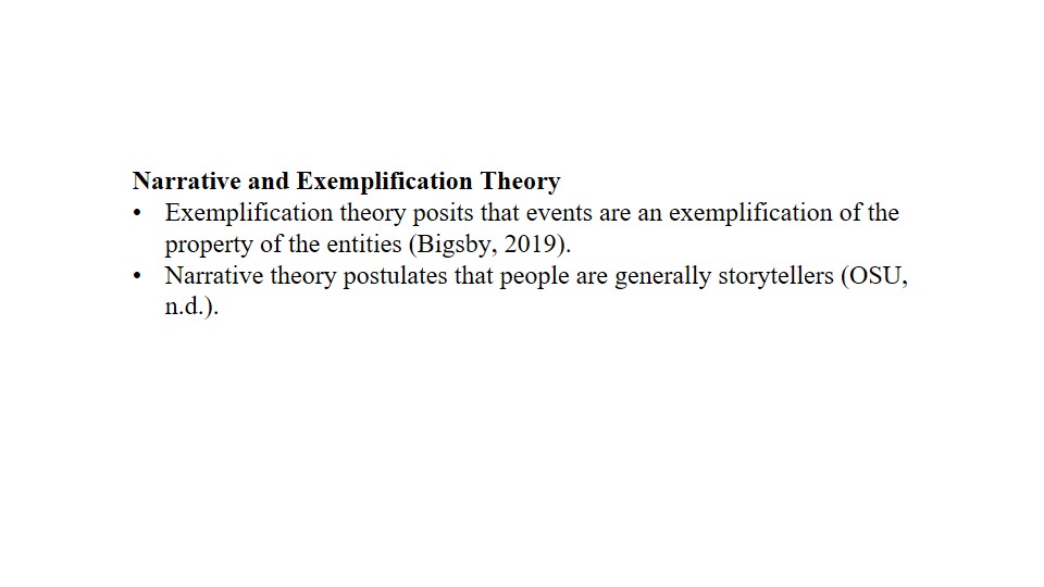 Narrative and Exemplification Theory