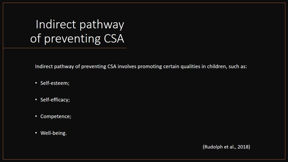 Indirect pathway of preventing CSA