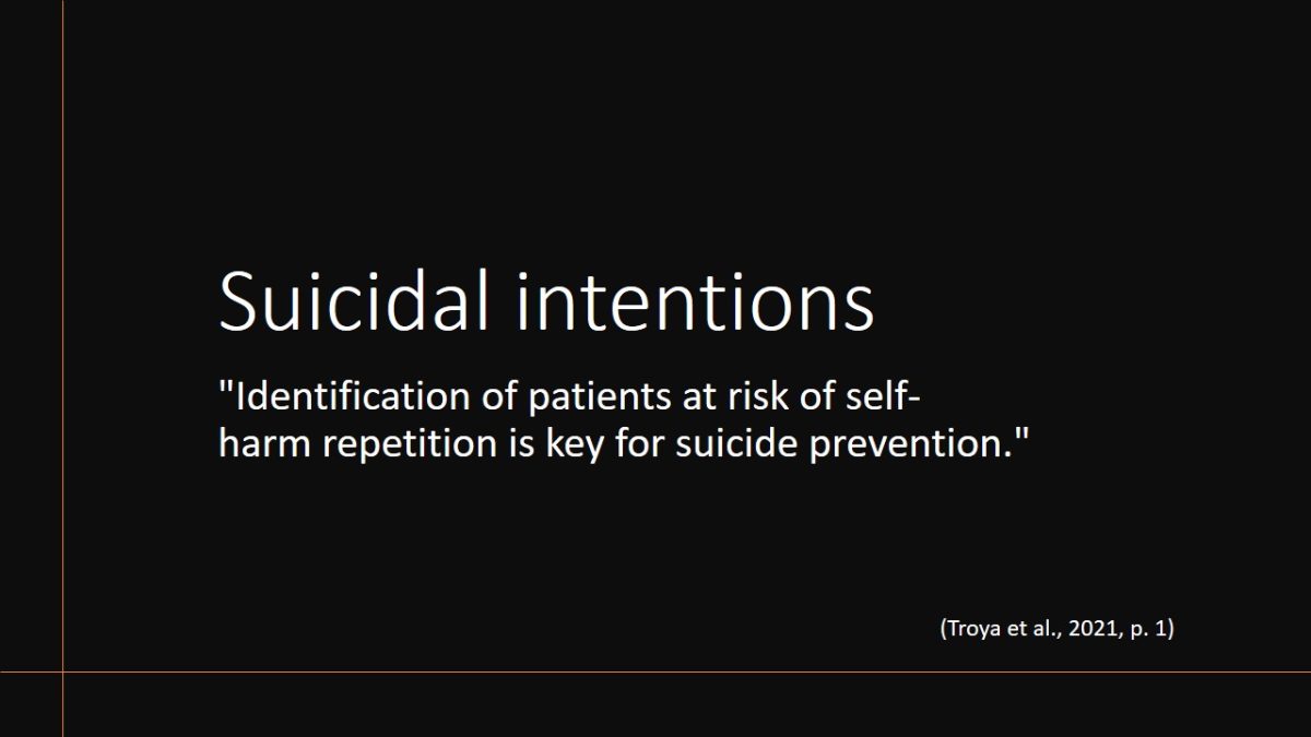 Suicidal intentions