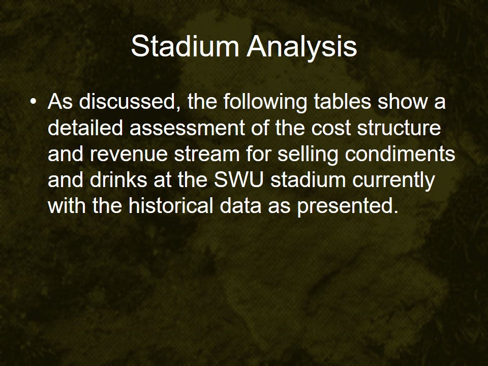 Stadium Analysis
