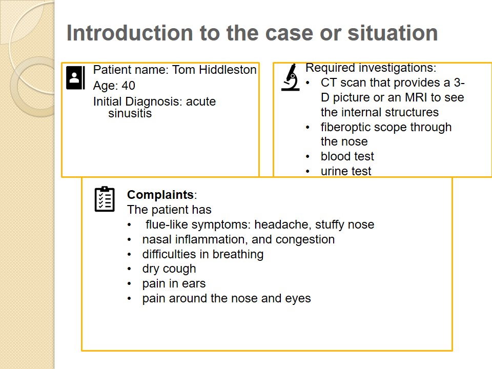 Introduction to the case or situation