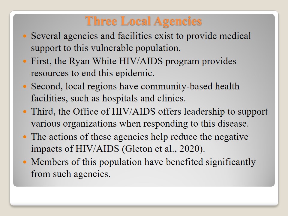 Three Local Agencies