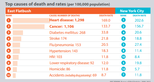 Leading Causes of Death in NYC (NYC Government, 2015).