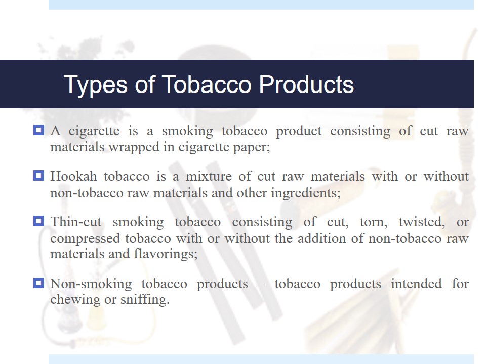 Types of Tobacco Products