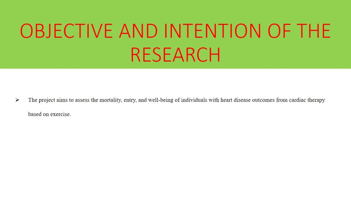 Objective and Intention of the Research