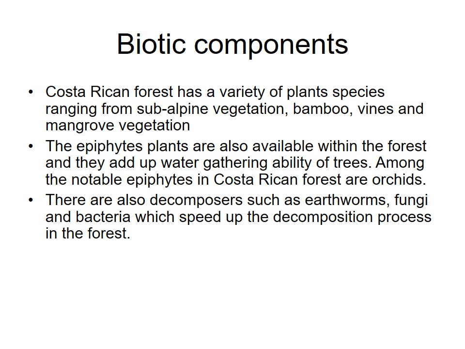 Biotic components