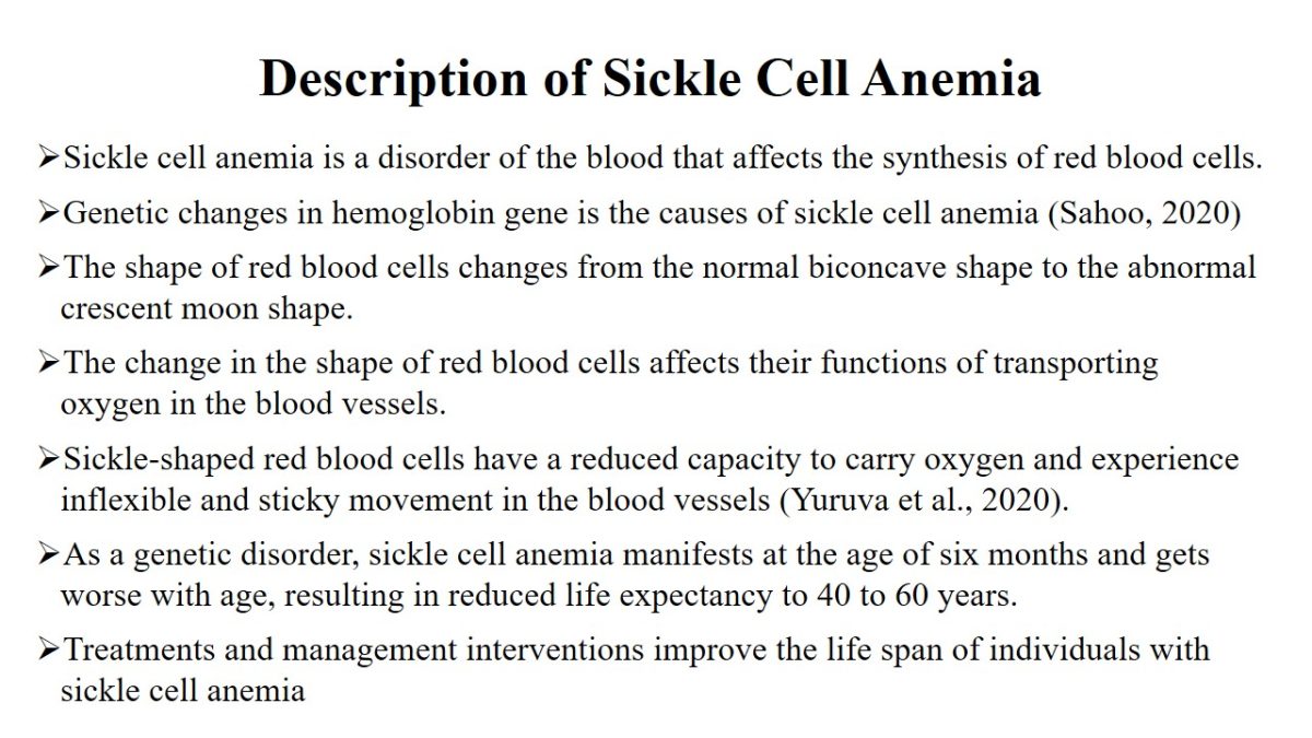 Description of Sickle Cell Anemia