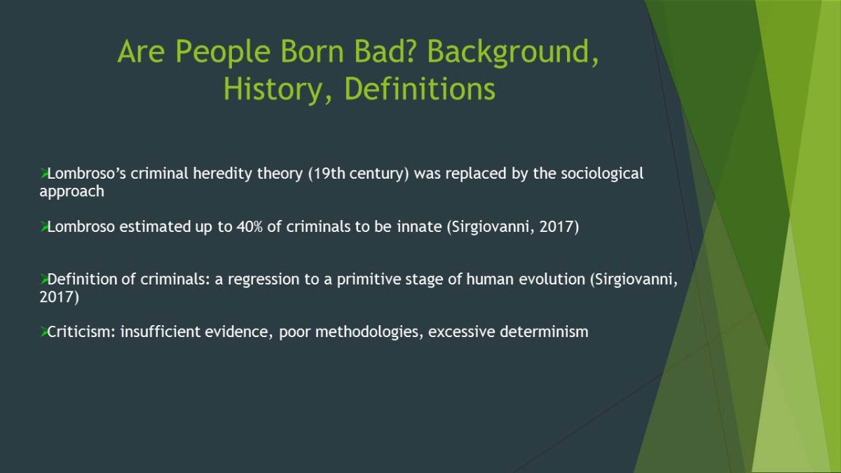 Are People Born Bad? Background, History, Definitions