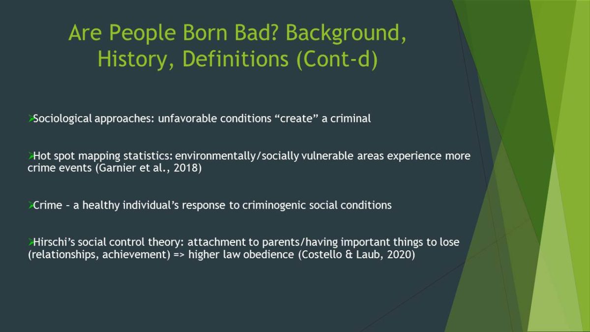 Are People Born Bad? Background, History, Definitions